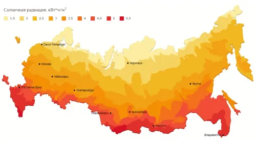 Где в России наиболее выгодно ставить солнечные электростанции